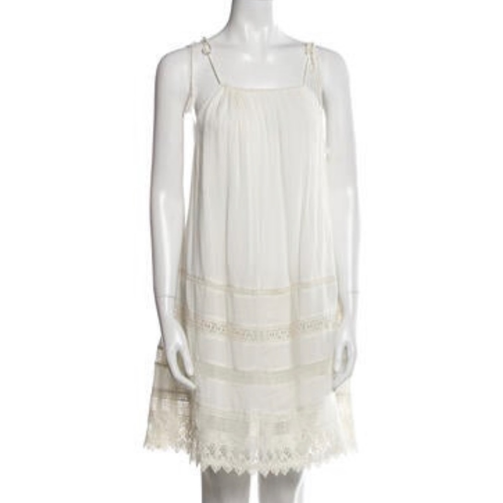 Alice + Olivia white lace sundress